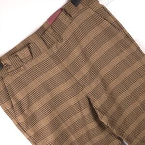 Original Penguin Plaid Wool Pants Mens 36 Tan Brown Eclectic Grandpa Academic
